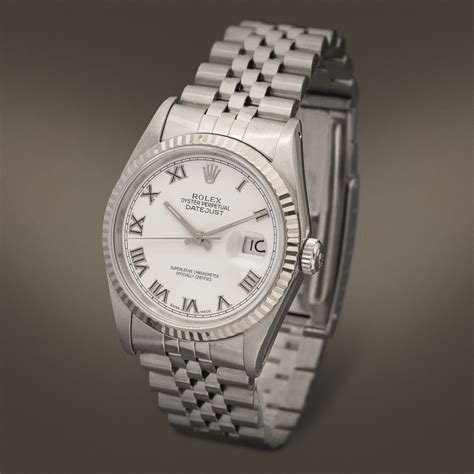 rolex datejust 16234 numeri romani quadrante bianco|Rolex Datejust .